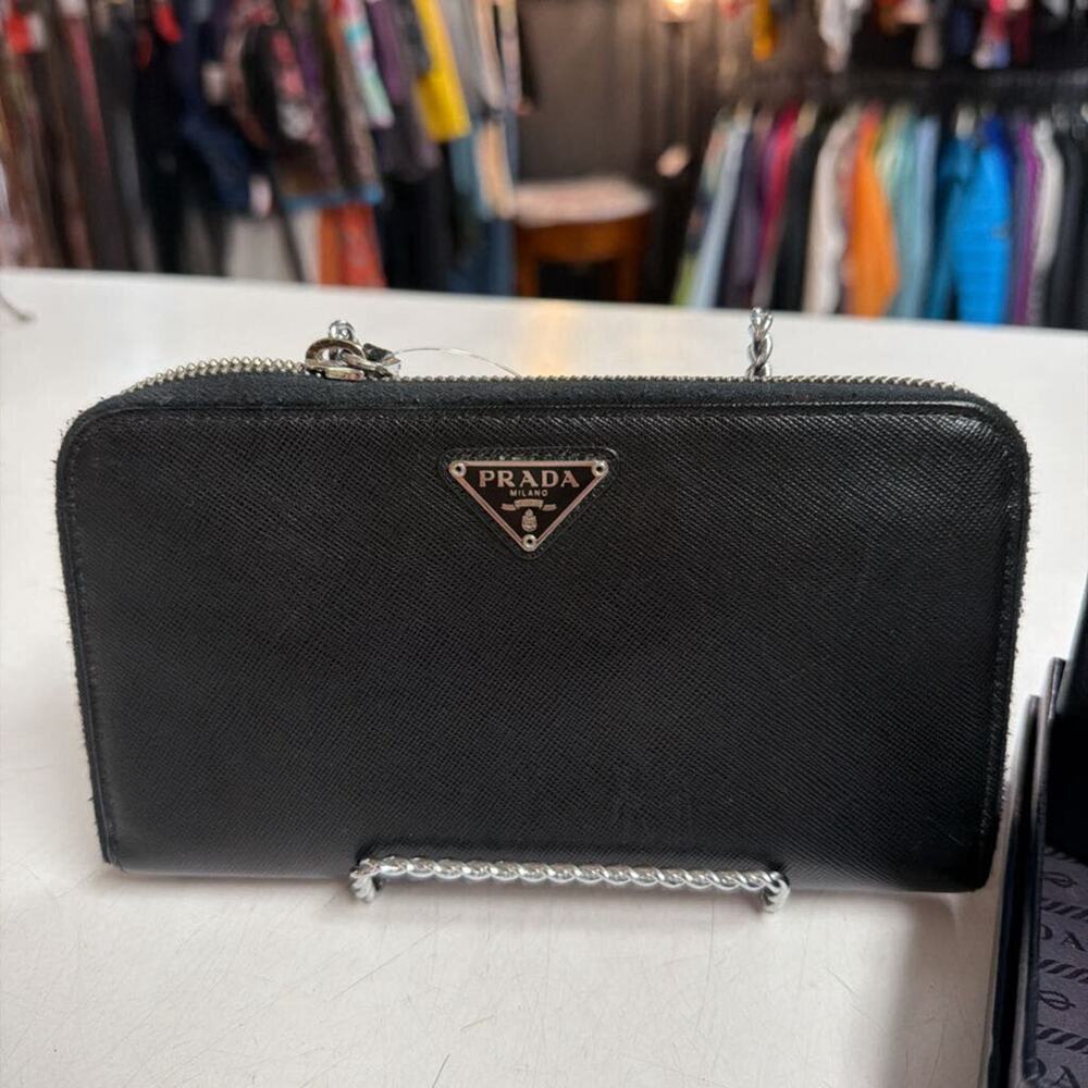 Prada Saffiano Leather Zip Around Wallet - Picture 2 of 4